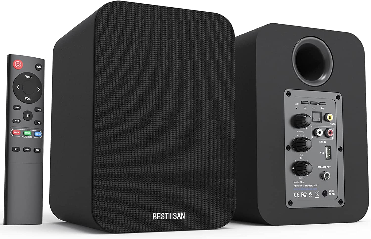 Amazon.co.jp: BESTISAN アクティブ スピーカー 80W Bluetooth5.0 2.0