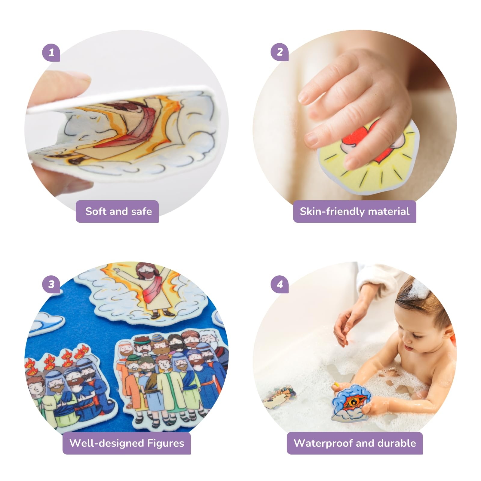 Amazon.co.jp: CHEFAN フェルトボード バイブルストーリーセット