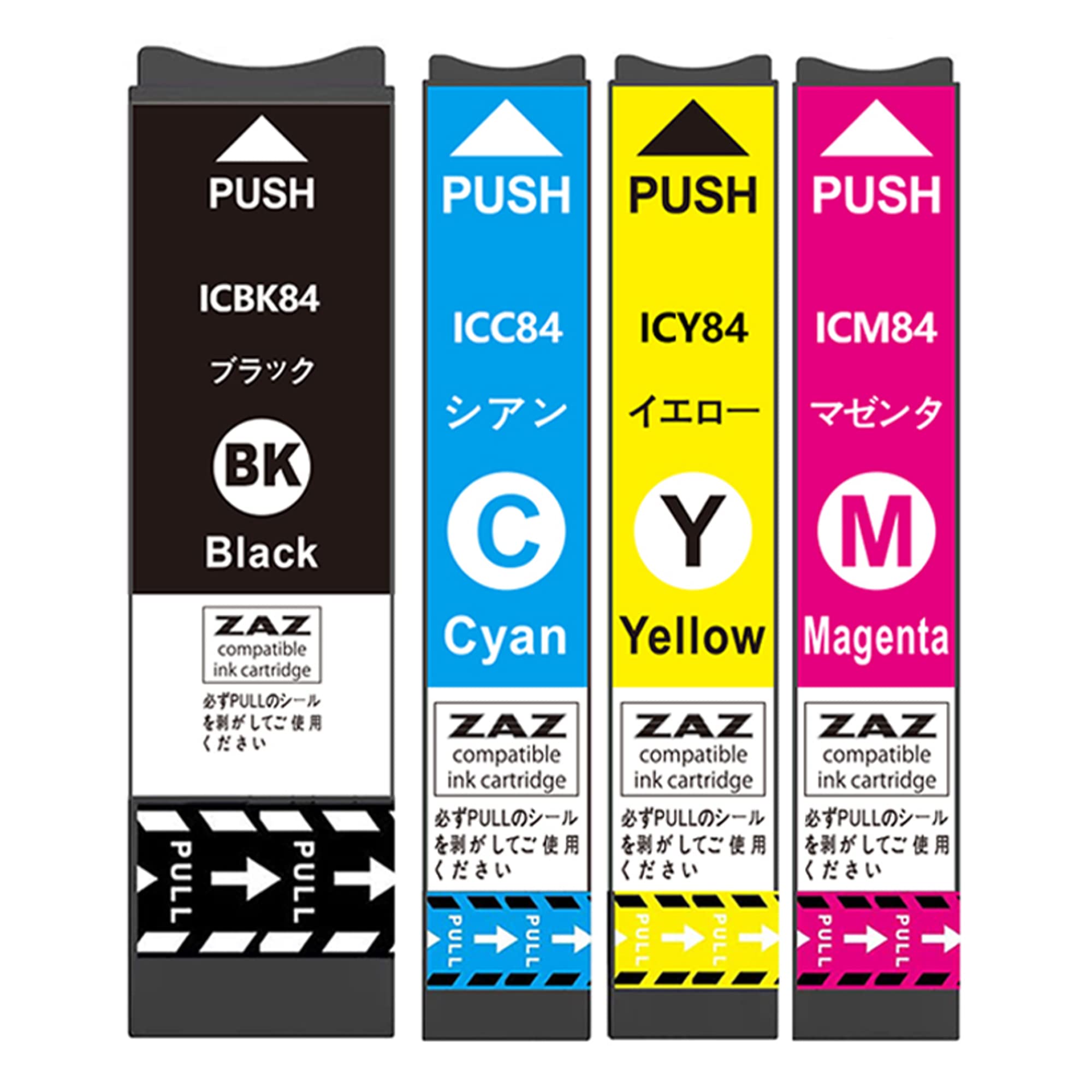 Amazon.co.jp: ZAZ IC4CL84 互換インク 4色1セット （ IC83, IC4CL83