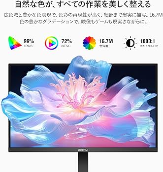 Amazon.co.jp: KOORUI モニター 24インチ 144Hz フルHD 1920x1080 IPS