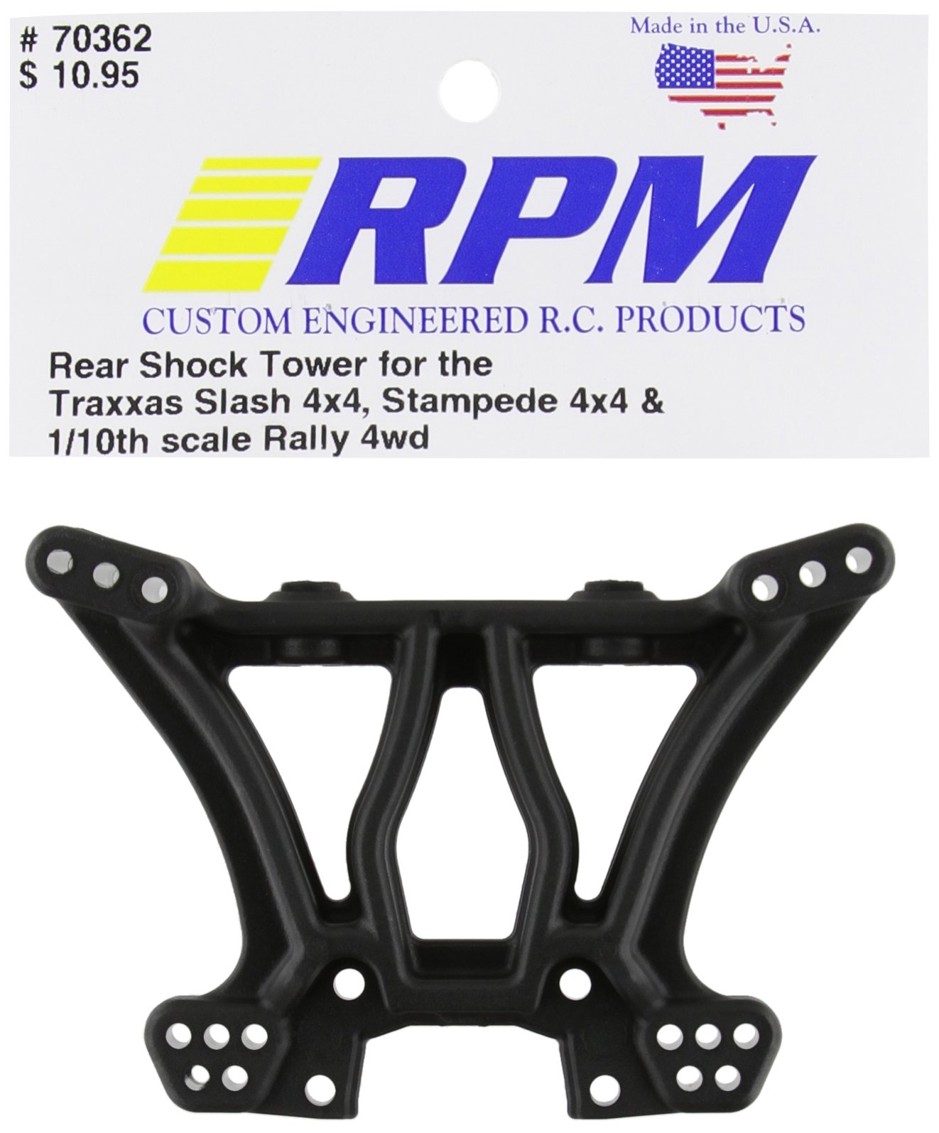 Amazon.com: RPM 70362 Rear Shock Tower Slash/Stampede 4x4 Black