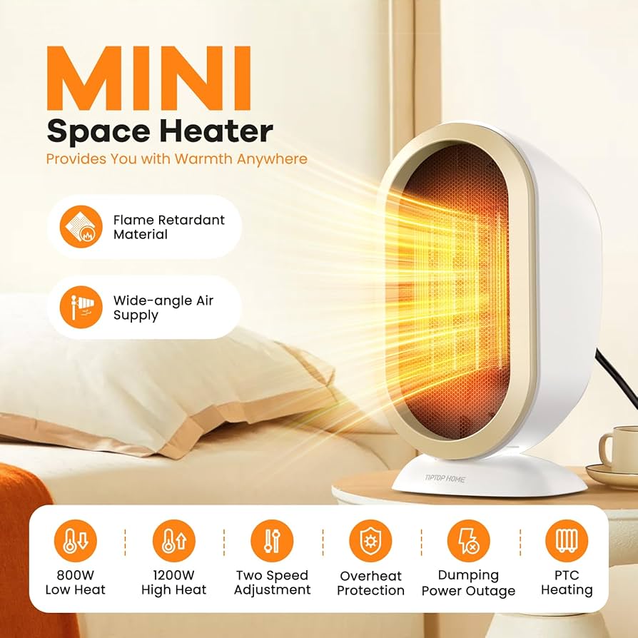 Amazon.com: Space Heater, 1200W PTC Fast Heating Ceramic Room
