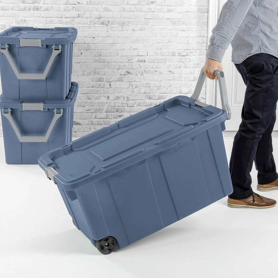 Amazon.com - Storage Bin 40 Gallon 160 Qt Wheeled Industrial Tote