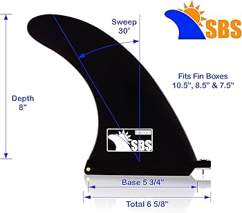 Amazon | SBS 8インチ ロングボード & SUPシングルフィン - 工具ねじ