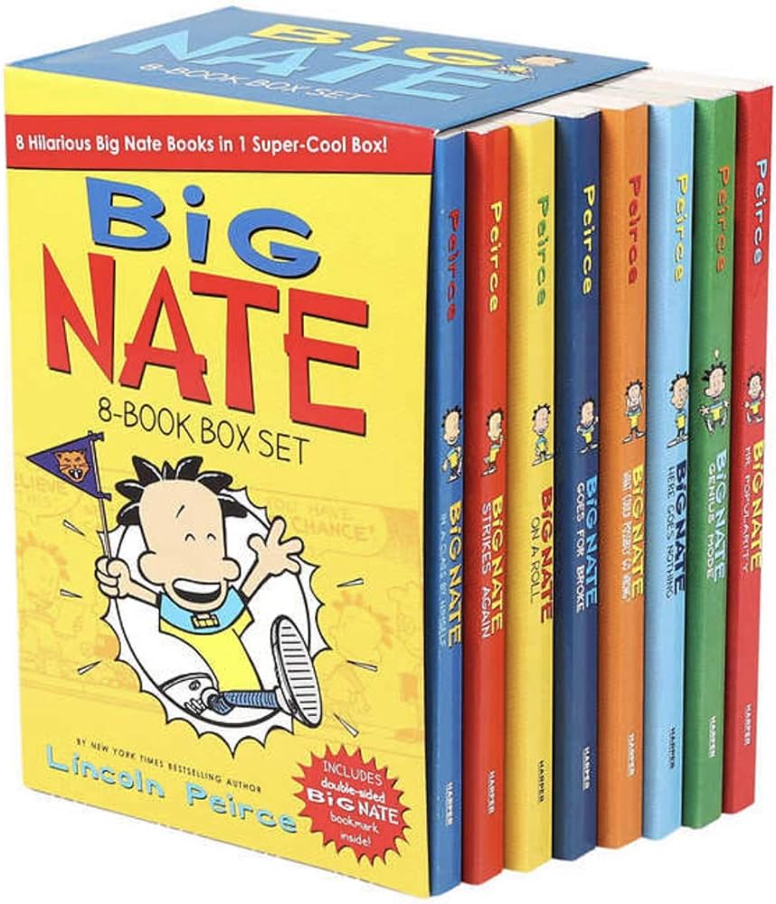 Big Nate Lincoln Peirce Series 8 Books Box Gift Set Includes Mr