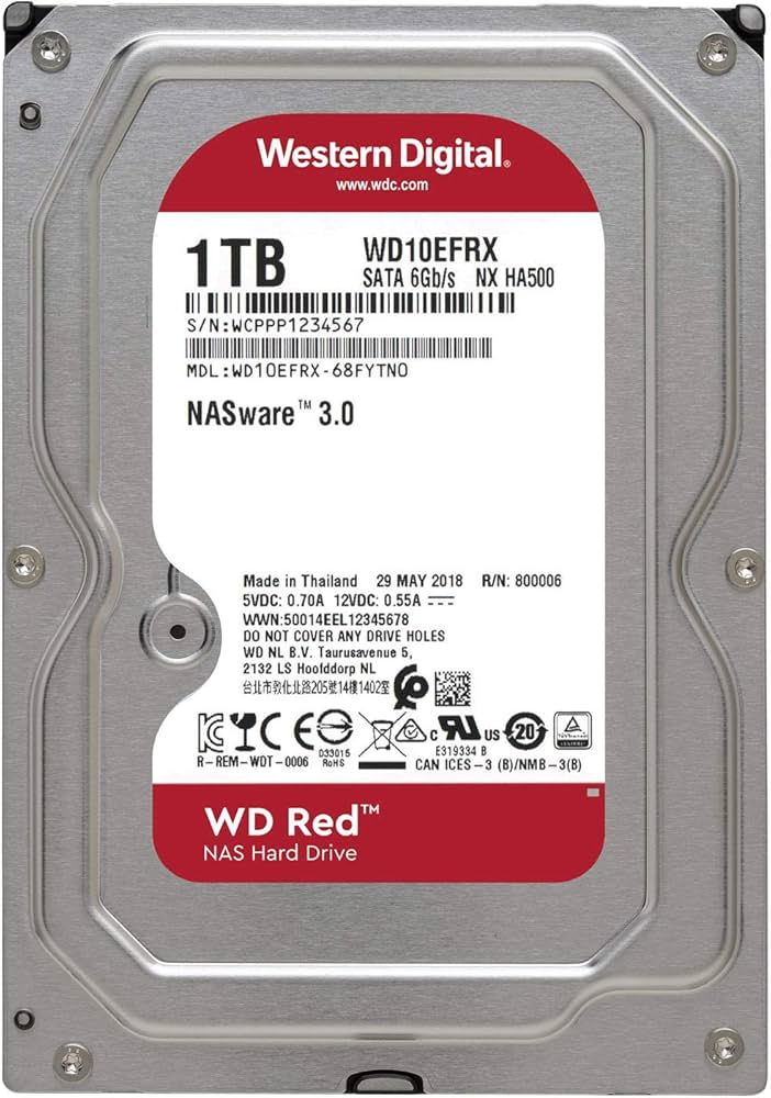 Amazon | Western Digital HDD 1TB WD Red NAS RAID 3.5インチ 内蔵HDD
