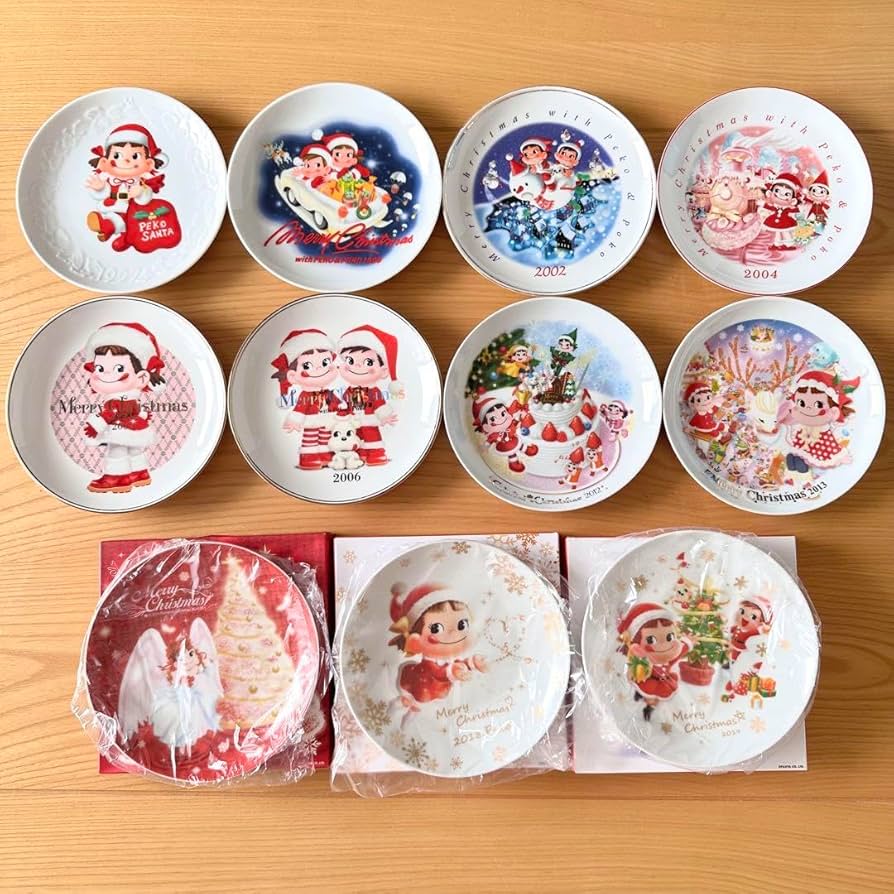 Amazon.co.jp: フジヤ FUJIYA 不二家 ペコちゃん クリスマス 絵皿 皿