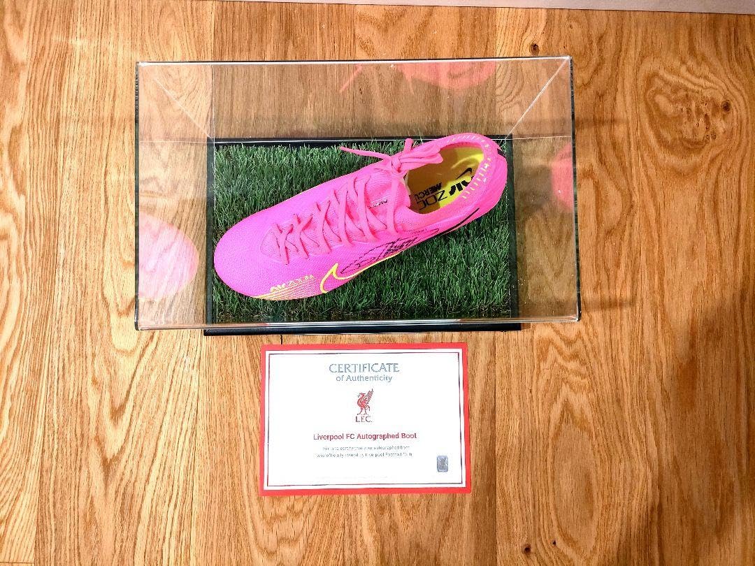 ダルウィン·ヌニェス直筆サインスパイクリヴァプール限定公式芝生付き