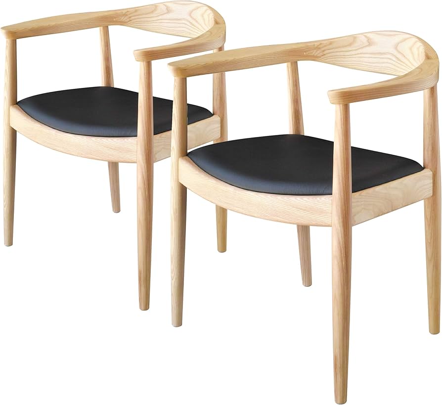 Amazon｜2脚セット 木製 ダイニング チェア デザイナーズ リプロダクト