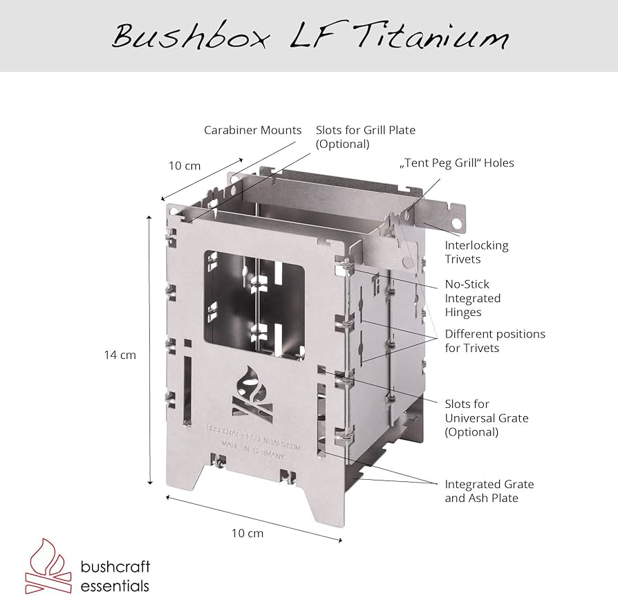 Amazon | アウトドアストーブ ブッシュボックス LF チタン | Bushcraft