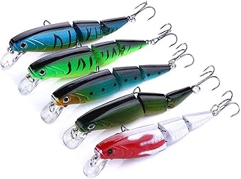 Amazon | 5個 浮動ルアー バス釣り ルアーセット 路亜餌 軽量魚釣り 餌