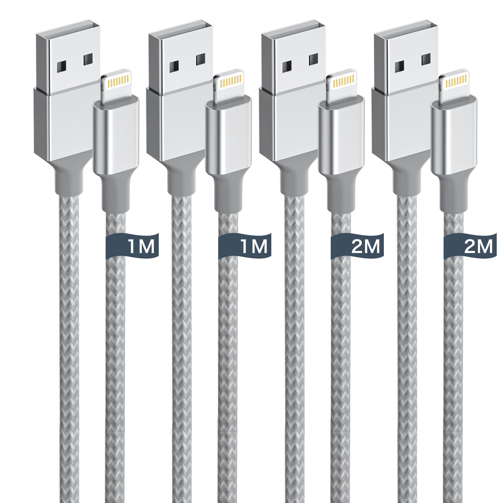 Amazon.co.jp: iphone 充電ケーブル【1M/2M 各2本正規MFi認証品