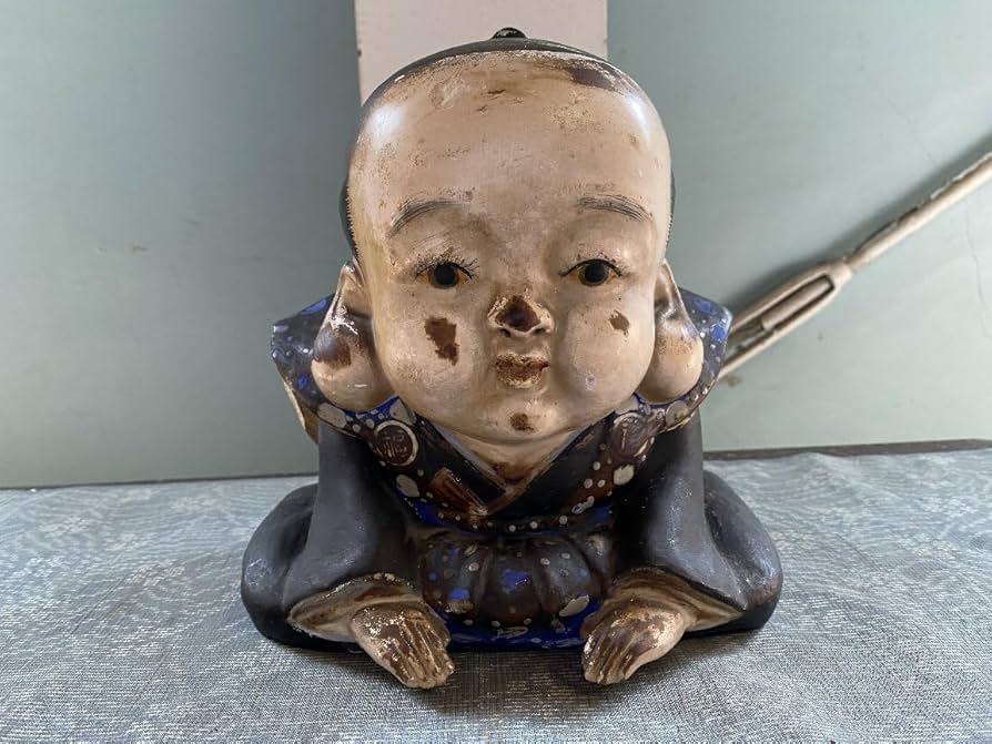 Amazon.co.jp: 時代物 福助 人形① 土人形 縁起物/開運/商売盛 和骨董