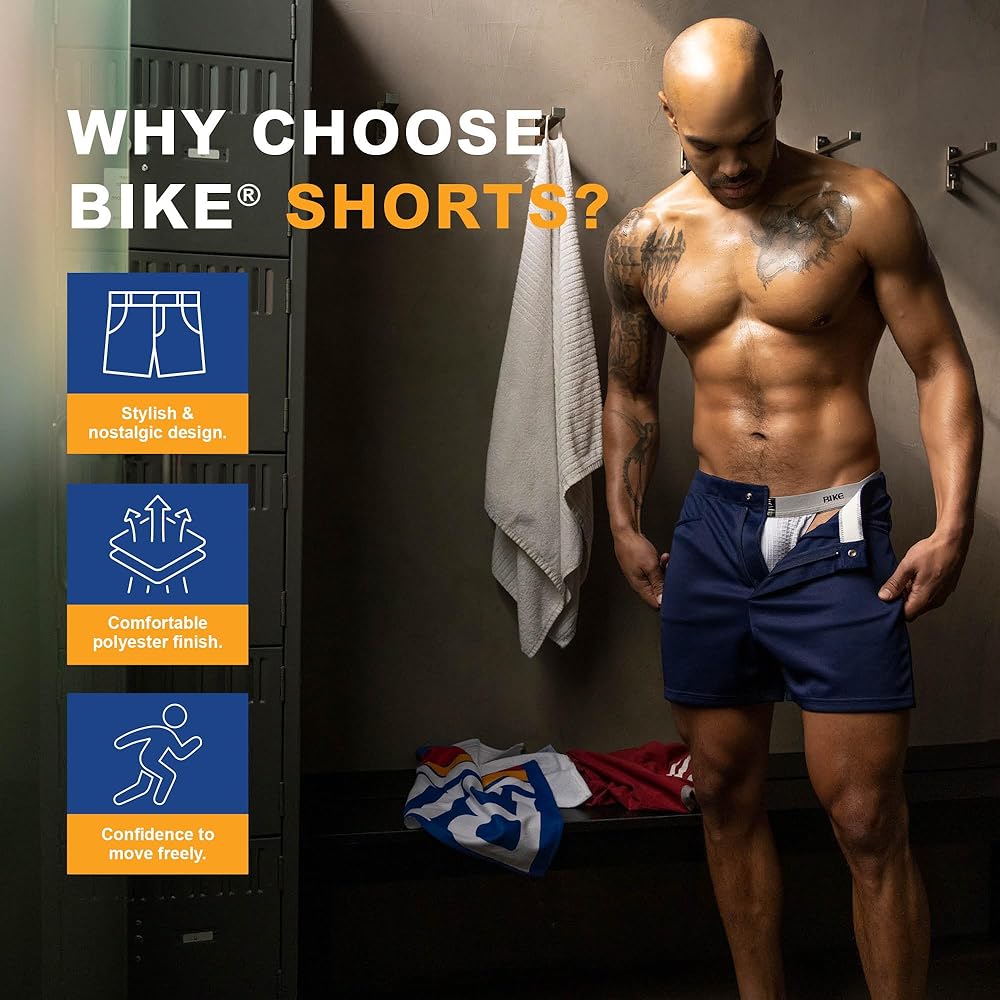 Bike Athletic Coaches Shorts | Soft Stretch Fabric for Breathable