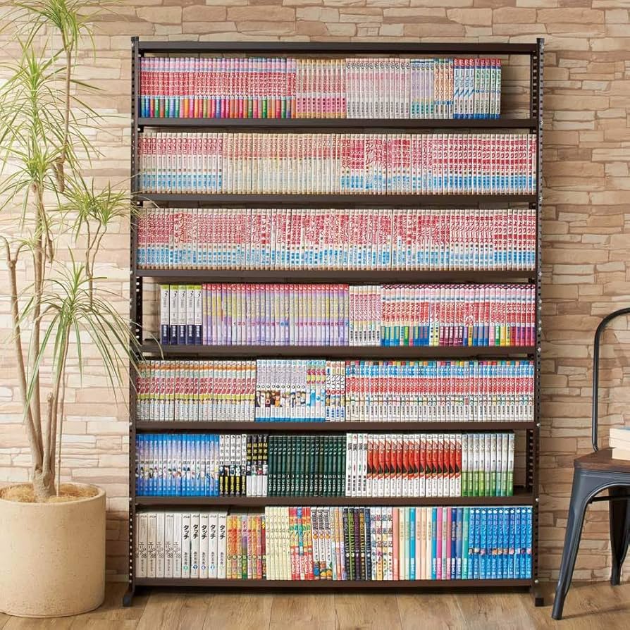 Amazon｜ディノス 本棚 ラック シェルフ コミックラック たっぷり収納