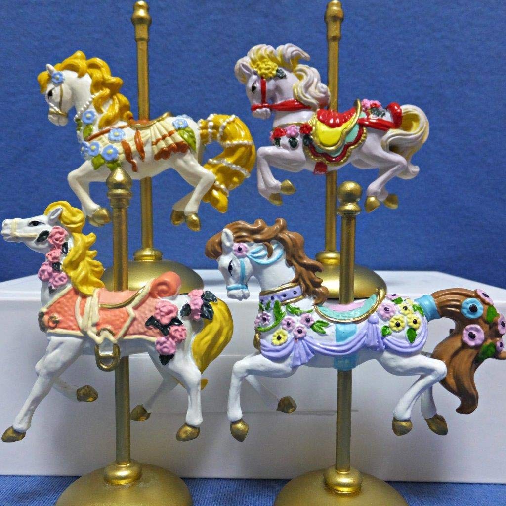 Amazon.co.jp: メリーゴーランド回転木馬カローゼルフィギュア