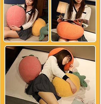 Amazon.co.jp: ぬいぐるみ 果物 みかん 35cm おもちゃ ネックピロー