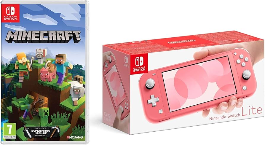 Nintendo Switch Lite - Coral + Minecraft (Nintendo Switch