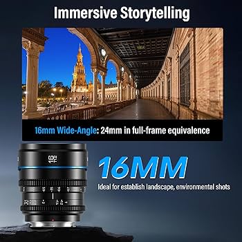 Amazon.com : SIRUI Night Walker 16mm S35 Wide Angle Cine Lens, T1