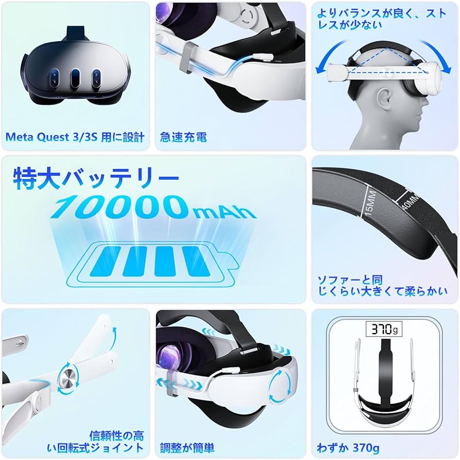 Amazon.co.jp: メタクエスト3s ヘッドストラップ Meta Quest 3