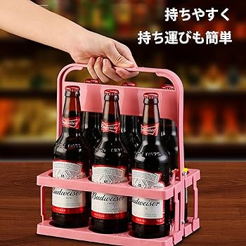 Amazon.co.jp: 折りたたみ式ボトルキャリアー 6穴 手提げドリンク