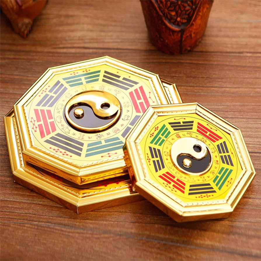 Amazon.co.jp: 陰陽八卦鏡 風水アイテム 太極鏡 十二支 開運 縁起物