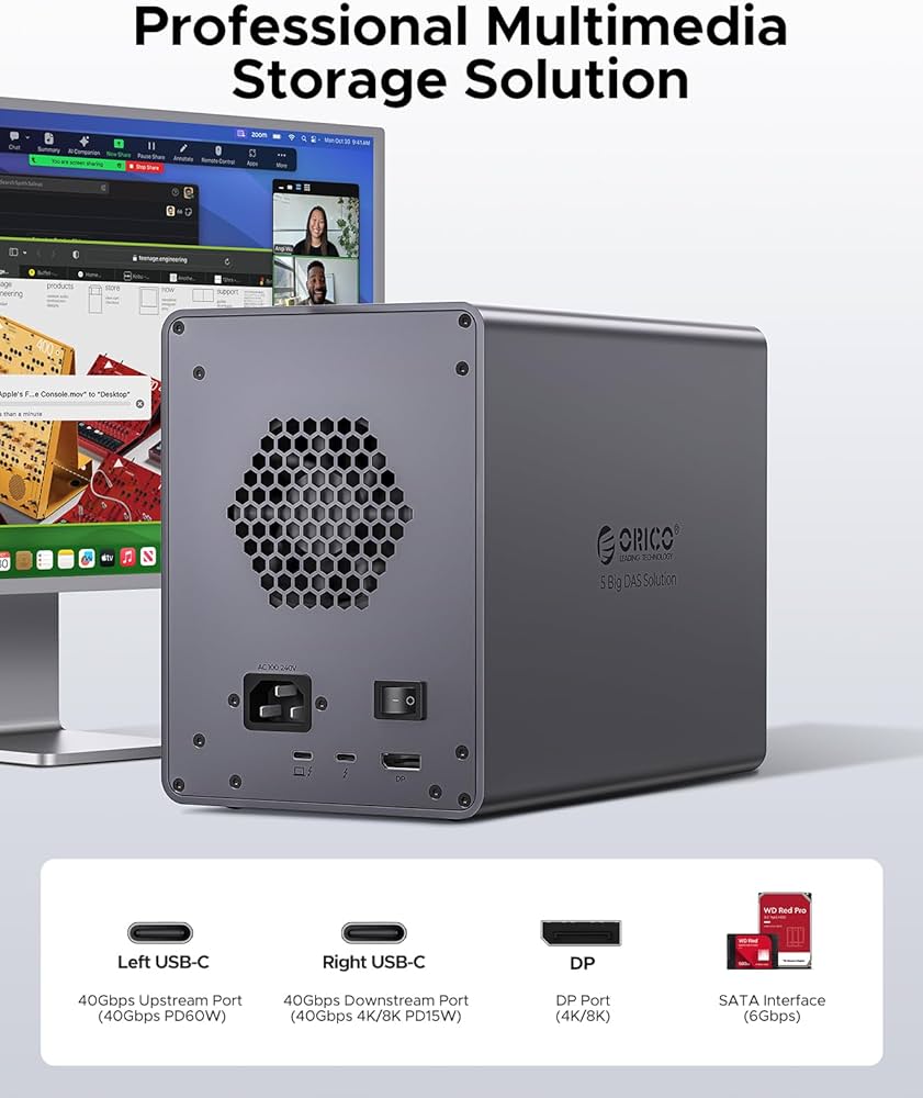 Amazon.co.jp: ORICO HDDケース 5台 40Gbps出力 ハブ拡張機能付き 3.5