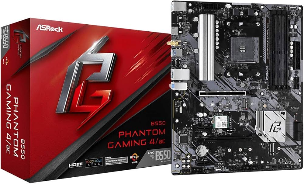 Amazon | ASRock B550 Phantom Gaming 4 AC 第3世代 AMD AM4 Ryzen