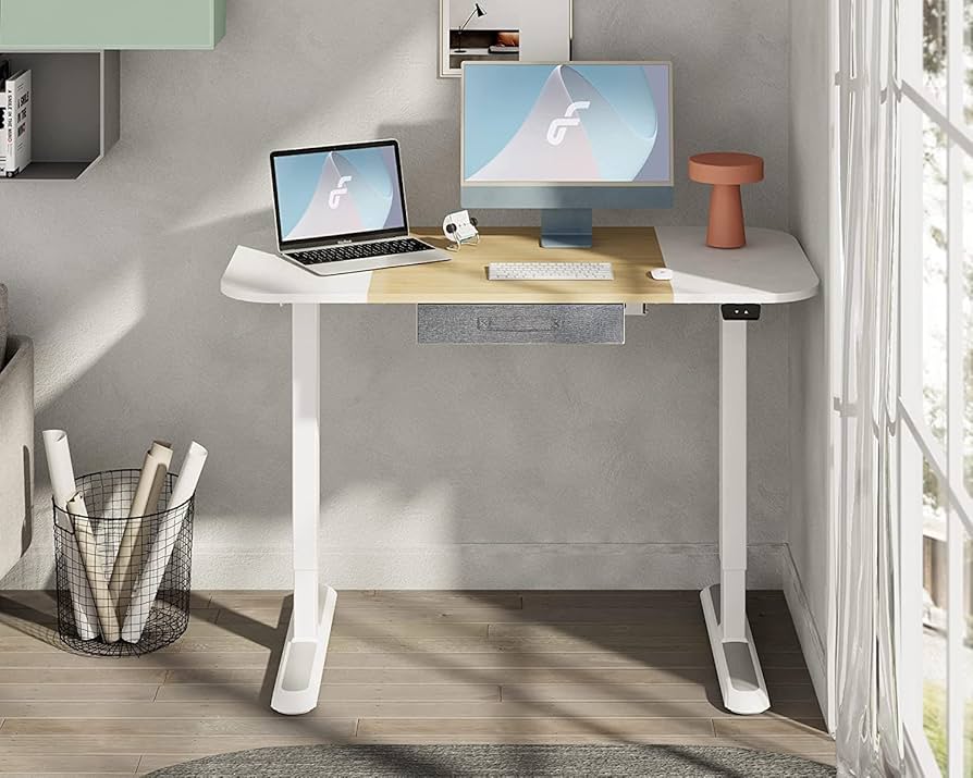 Amazon | Fenge 昇降デスク電動スタンディングデスク 勉強机 幅120cm