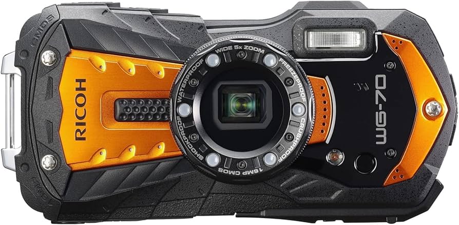 Amazon.com : Ricoh WG-70 Orange Waterproof Digital Camera 16MP