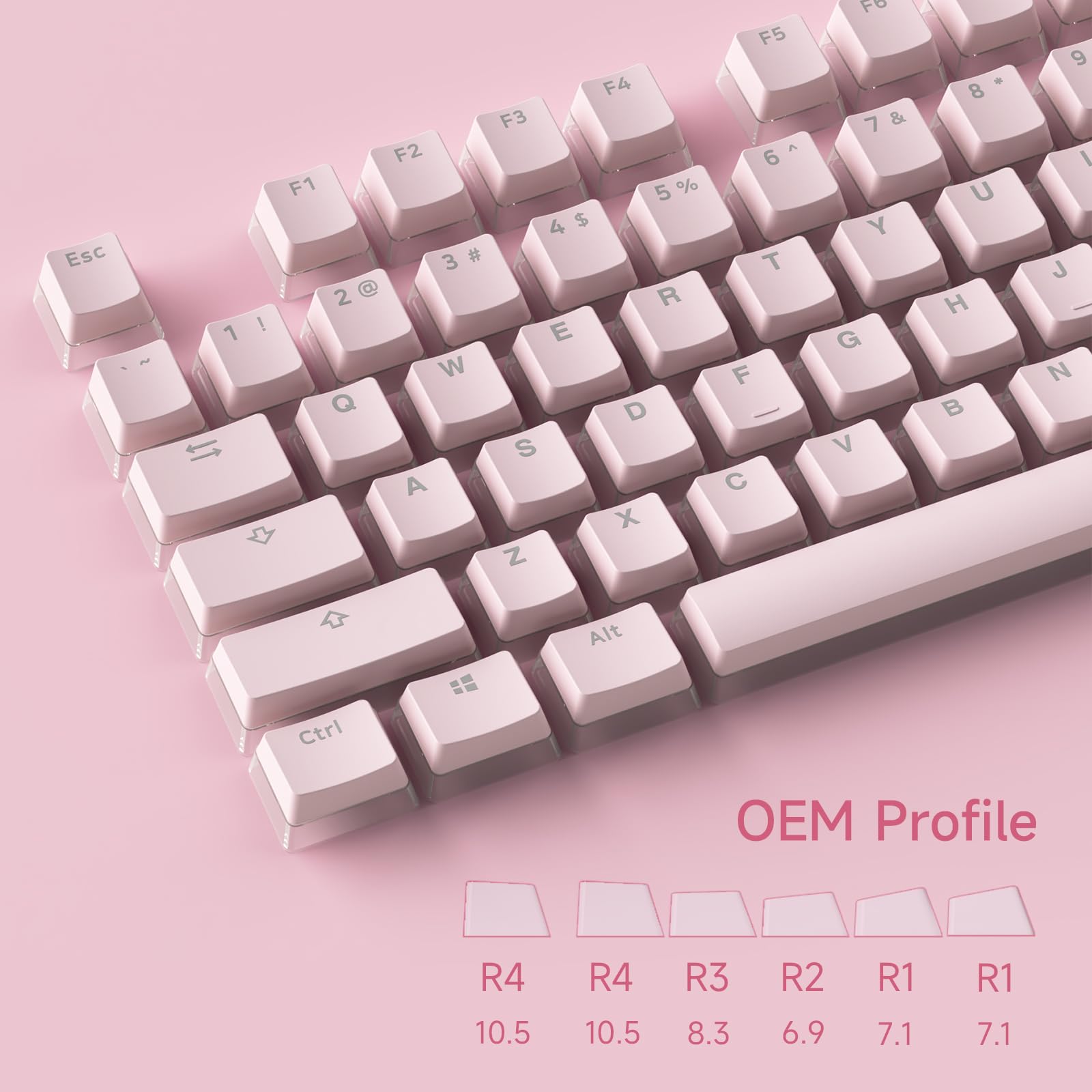 Amazon | Akko サクラゼリープリンキーキャップセット 108キー OEM