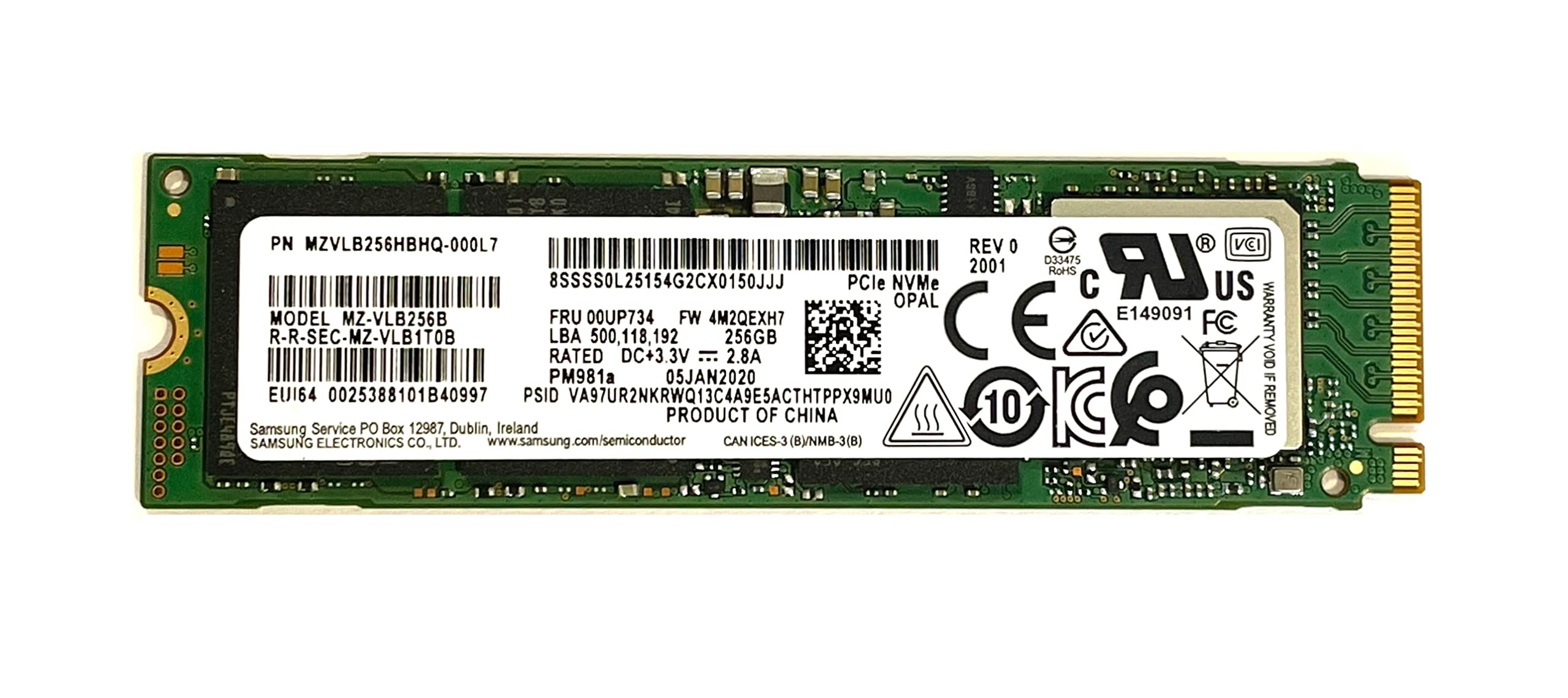 Amazon.com: OEM Samsung PM981 256GB M.2 PCIe NVME Solid State