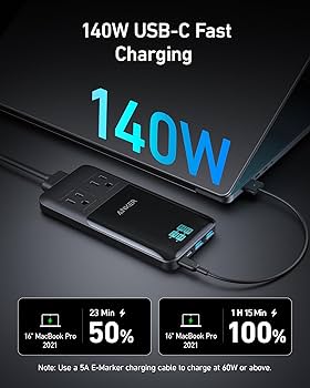 Amazon.com: Anker Prime Charging Station, 140W 6-in-1 Travel Power