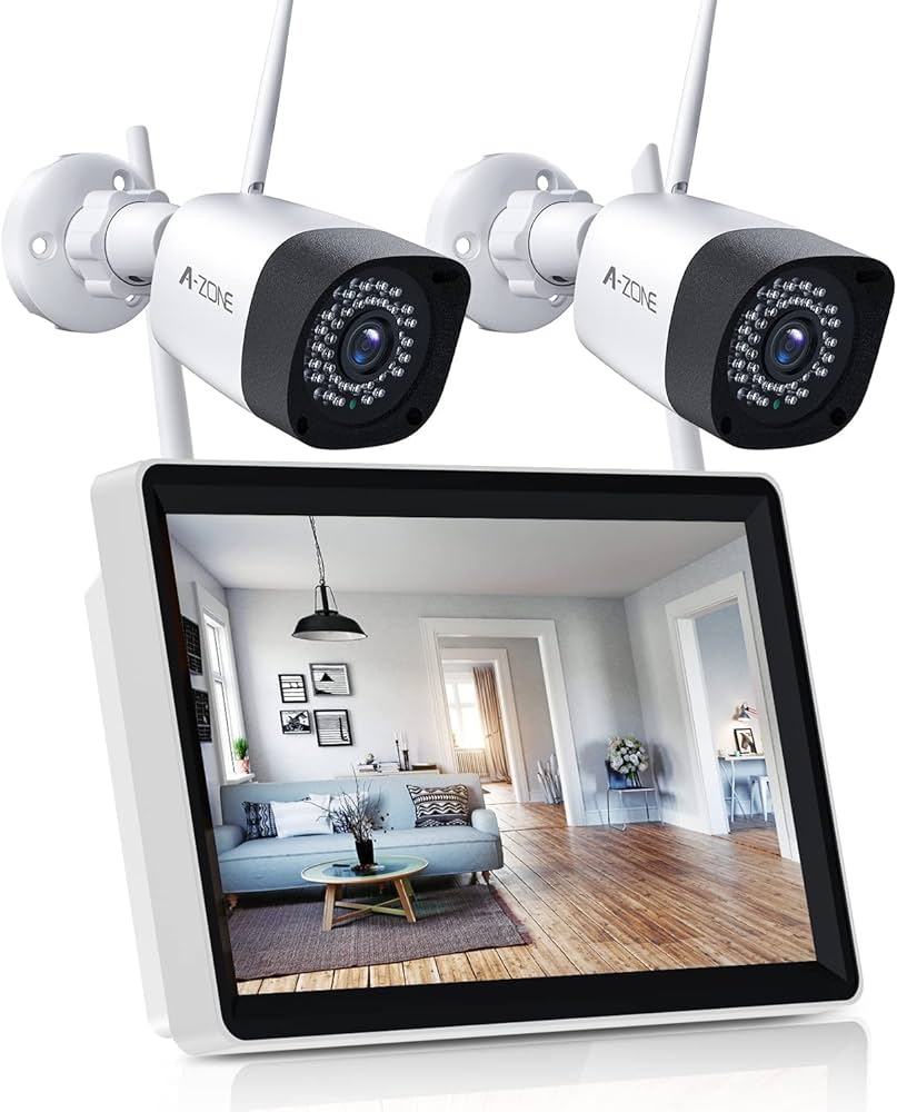 Amazon.co.jp: 【13.3インチモニター】A-ZONE 家庭用防犯カメラ
