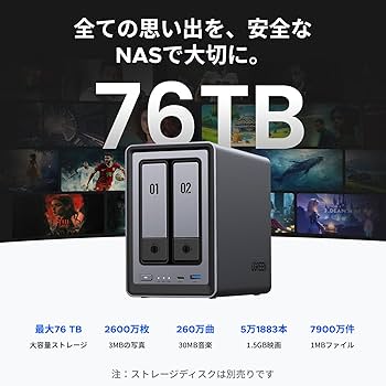 Amazon.co.jp: UGREEN NASync DXP2800 2ベイデスクトップnasキット