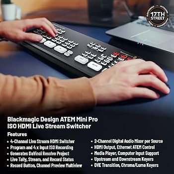 Amazon.com: Blackmagic Design ATEM Mini Pro ISO HDMI Live Stream
