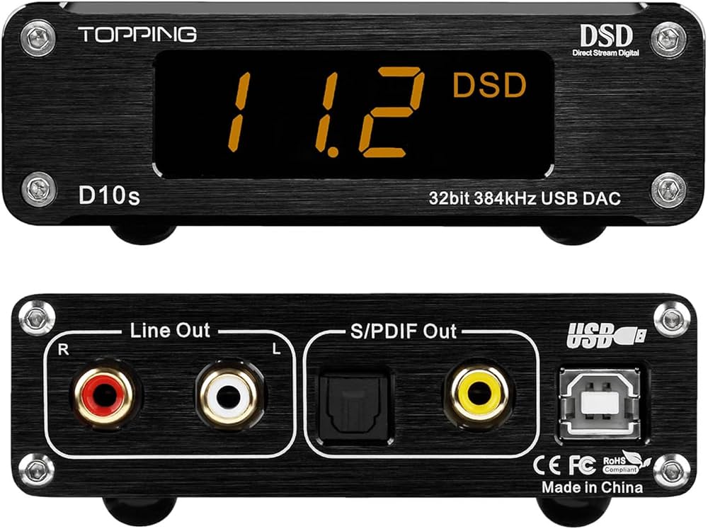 Amazon.com: Topping D10s HiFi USB DAC - ES9038Q2M DAC XMOS XU208