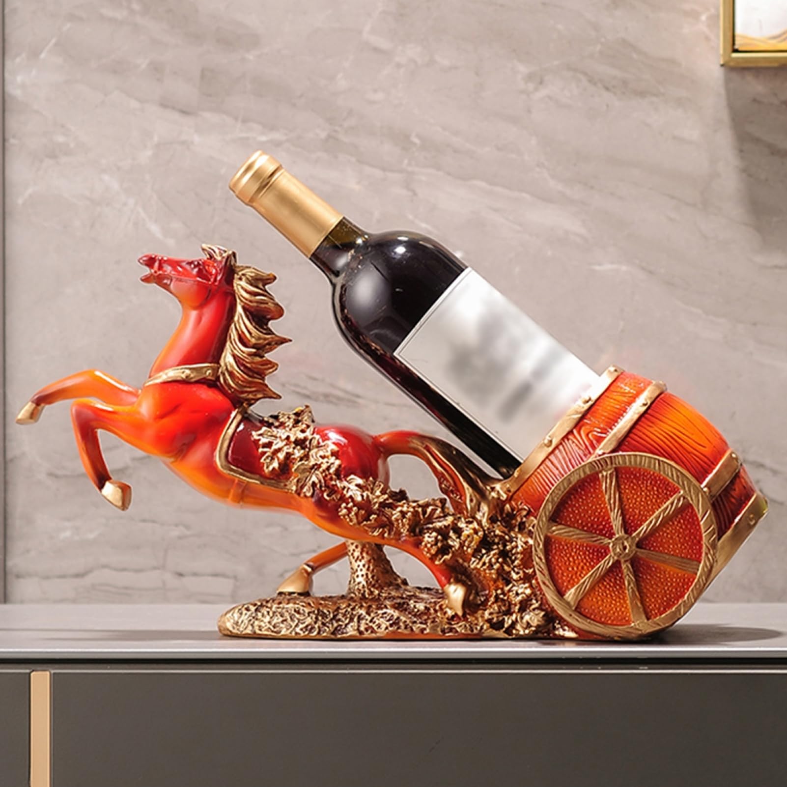 Amazon｜ワインスタンド おしゃれ 樹脂 卓上 彫刻工芸品 自立型 ワイン