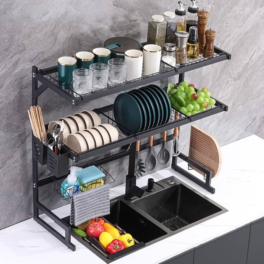 Amazon｜シンク上水切りラック 50cm 水切りラック シンク 上 食器