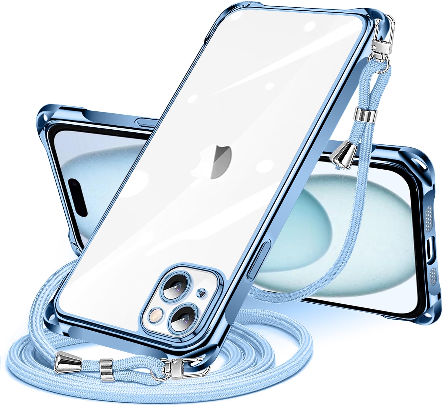 Amazon.co.jp: NISIILNG iPhone 15 用 ケース クリア ショルダー