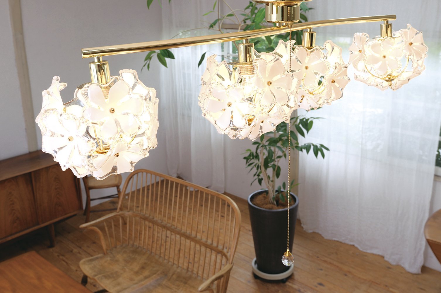 Amazon | キシマ ブーケ シーリングライト Clear 4灯 GEM-6902