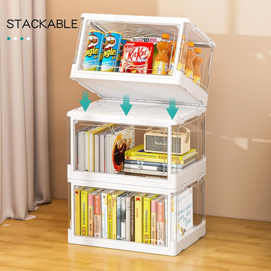 Amazon.com - SNSLXH Clear Storage Bins with Lids, Stackable