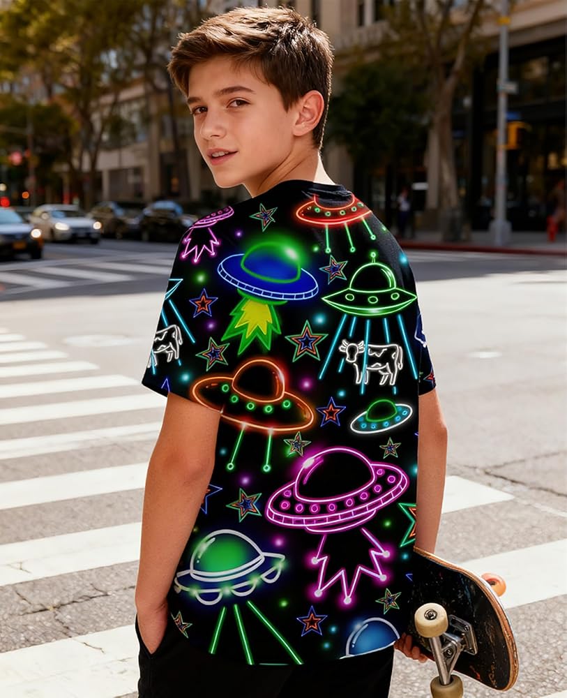 Amazon.com: uideazone Boys Kids 80s Tees Shirts Size 4T Short