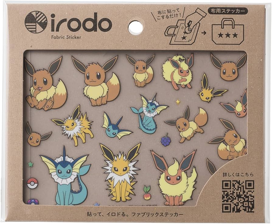Amazon | ポケモンセンターオリジナル 布用ステッカーirodo イーブイ