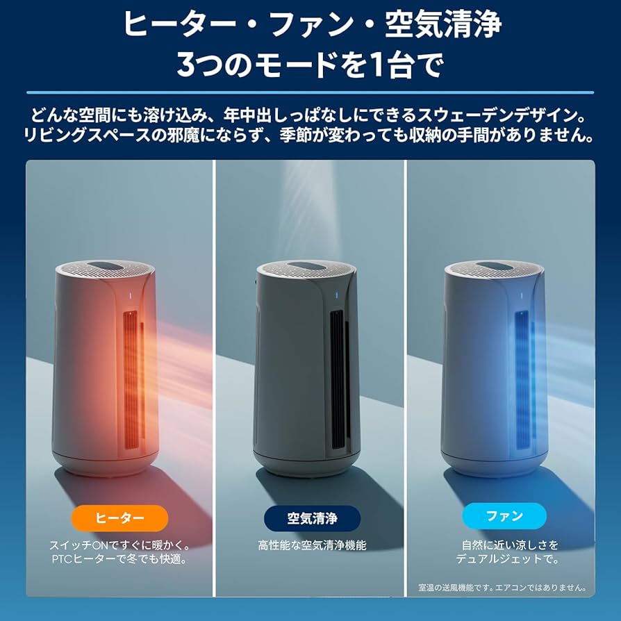 Amazon.co.jp: ブルーエア 空気清浄機 3-in-1 T10i ヒーター 空気清浄
