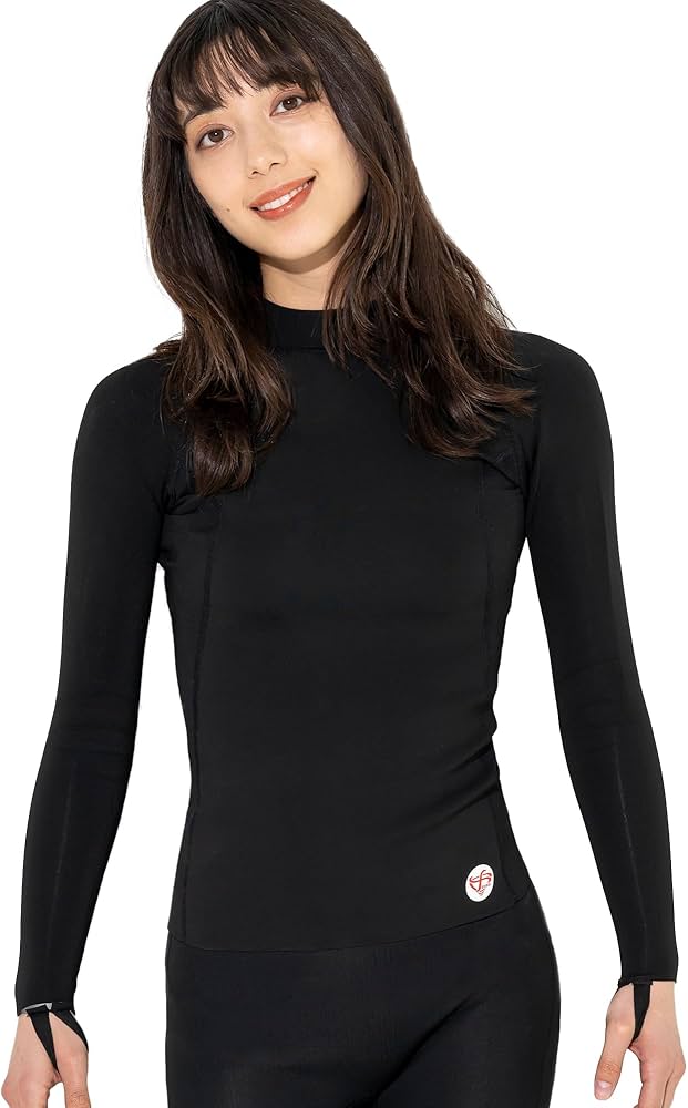 Amazon | FELLOW 保温インナー ロングスリーブ 長袖 レディース 1mm