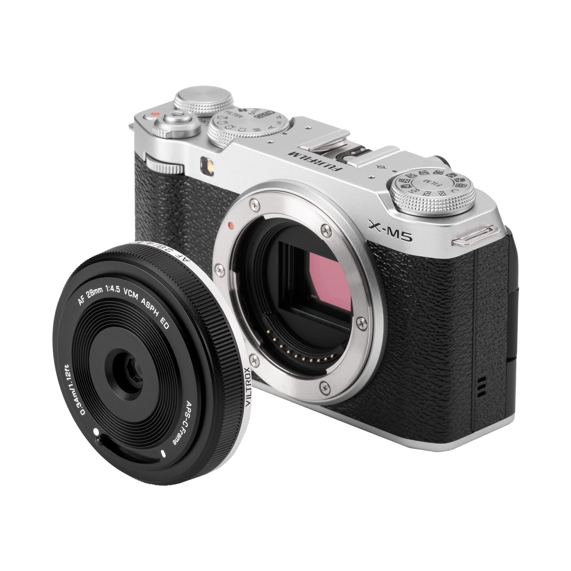Amazon.com : VILTROX 28mm f4.5 Pancake Lens Fuji x, AF 28mm f4.5 X