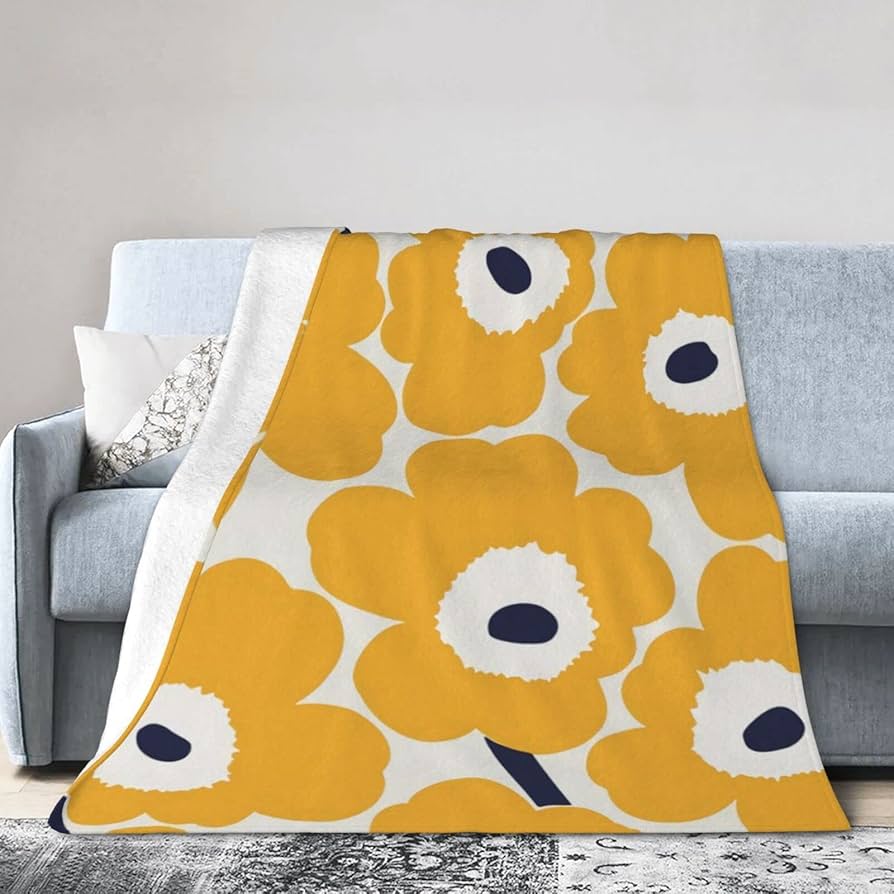 Amazon｜毛布 シングル マリメッコ 花柄 ブランケット 200cm*150cm