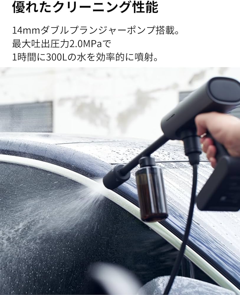 Amazon | HOTO 高圧洗浄機 圧力洗浄機 強力な洗浄力 5つのモード 泡