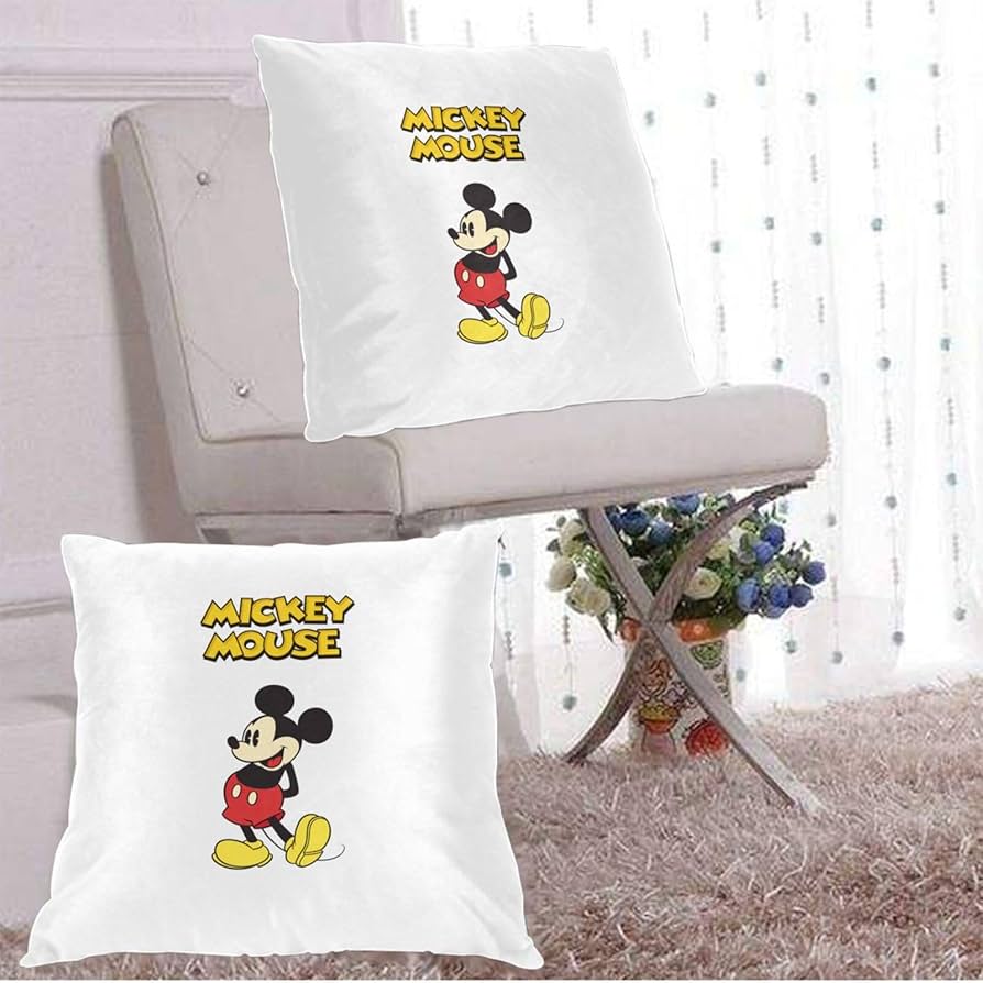 Amazon.co.jp: クッションカバー ミッキーマウス 枕カバー 2枚セット